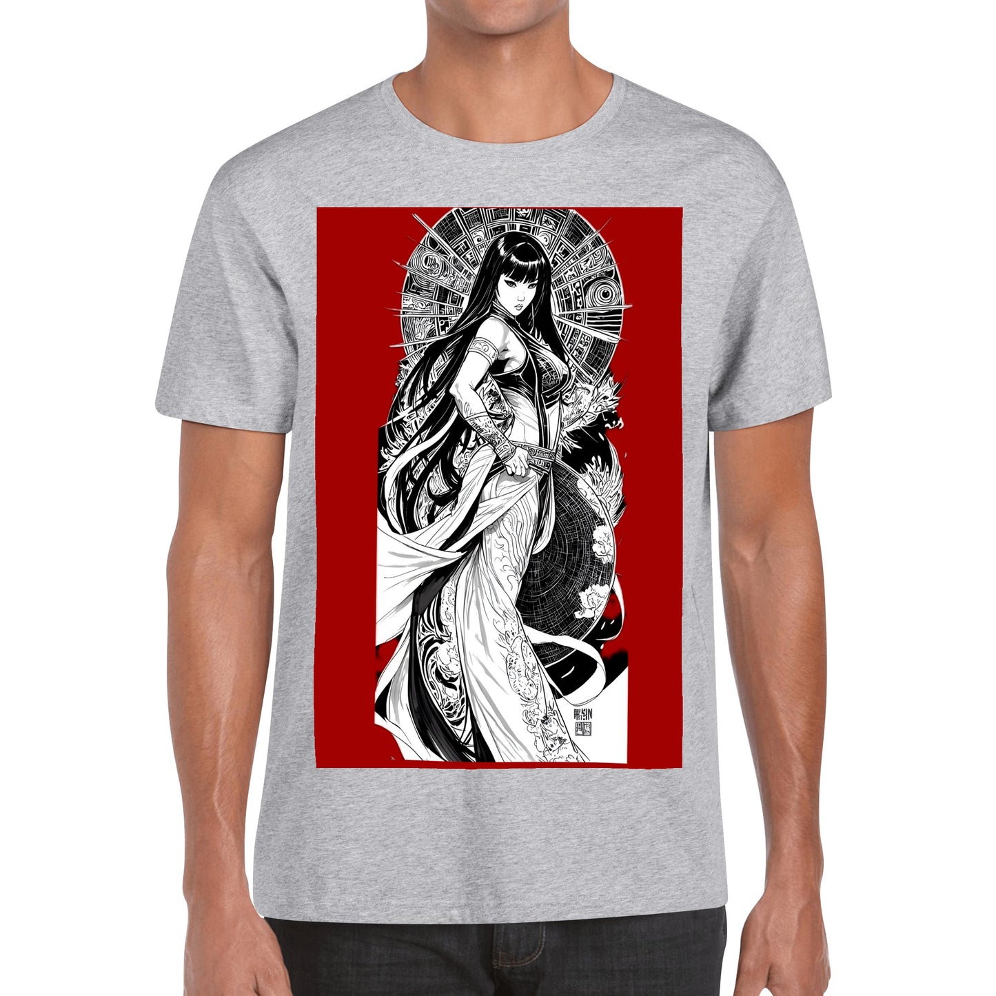 Men's Cotton Front Back Printing T Shirt