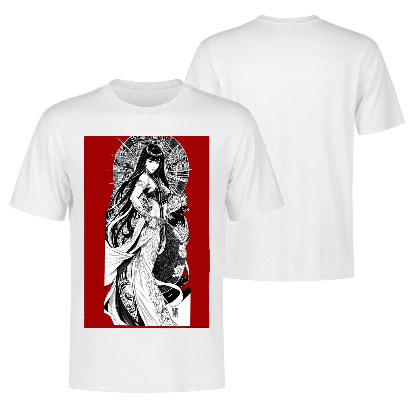 Men's Cotton Front Back Printing T Shirt