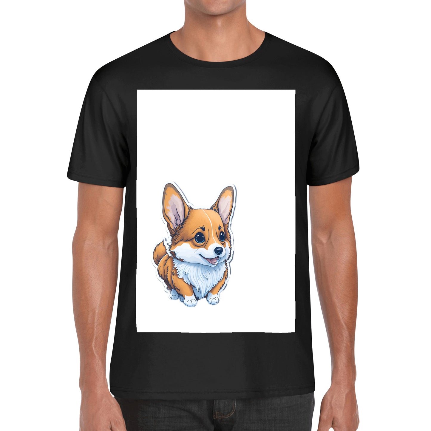 Men's Cotton Front Back Printing T Shirt