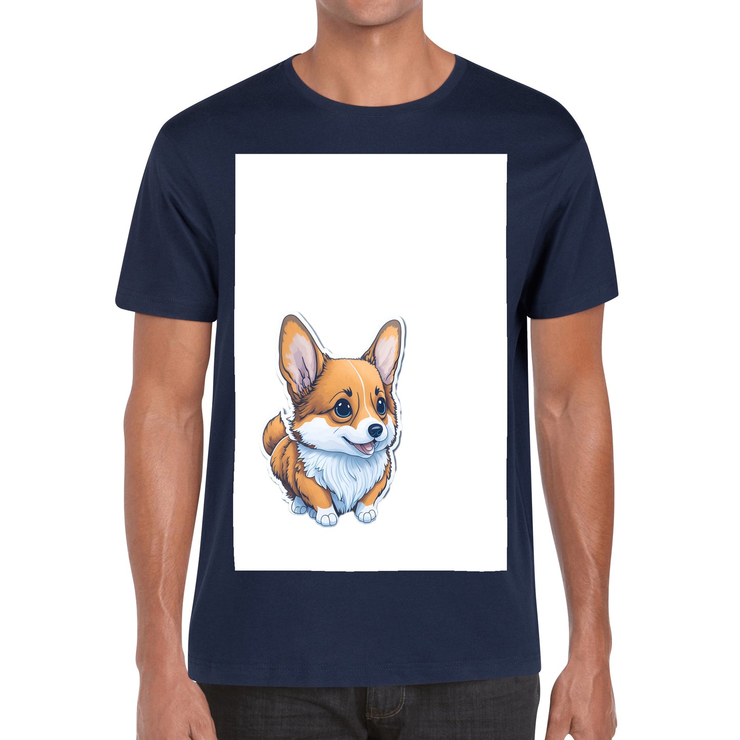 Men's Cotton Front Back Printing T Shirt