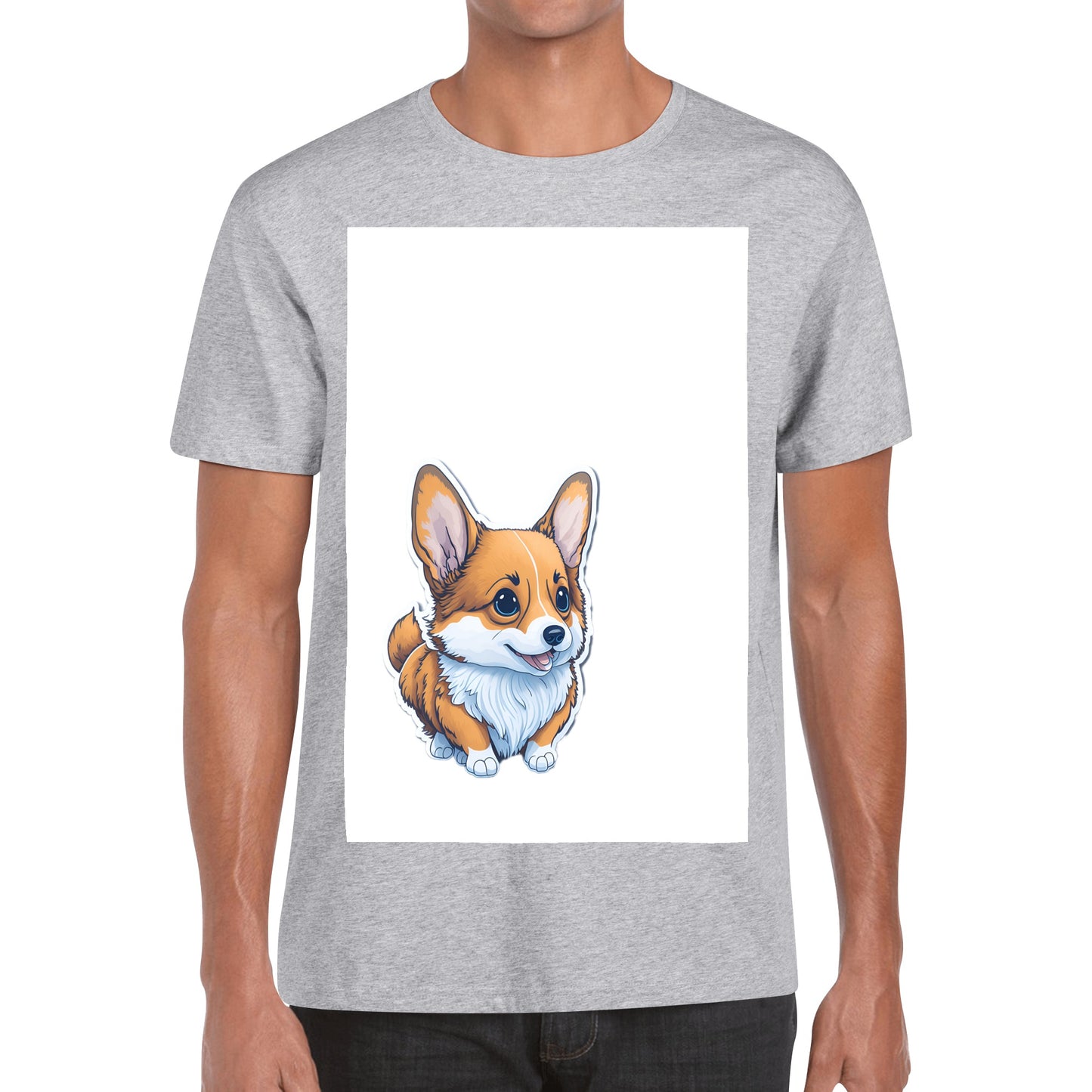 Men's Cotton Front Back Printing T Shirt