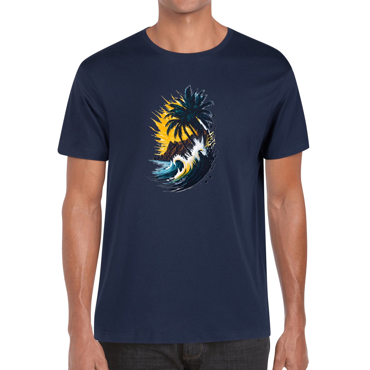 Men's Cotton Front Back Printing T Shirt