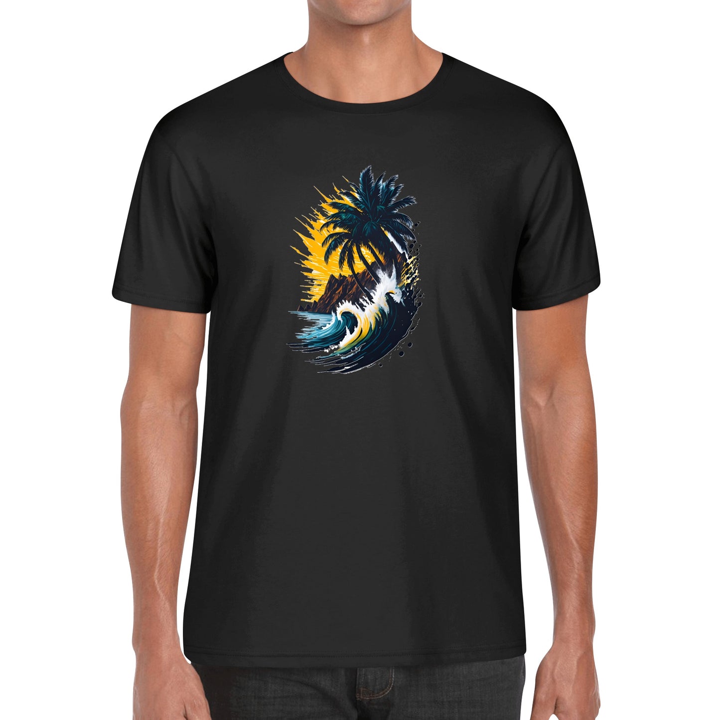 Men's Cotton Front Back Printing T Shirt