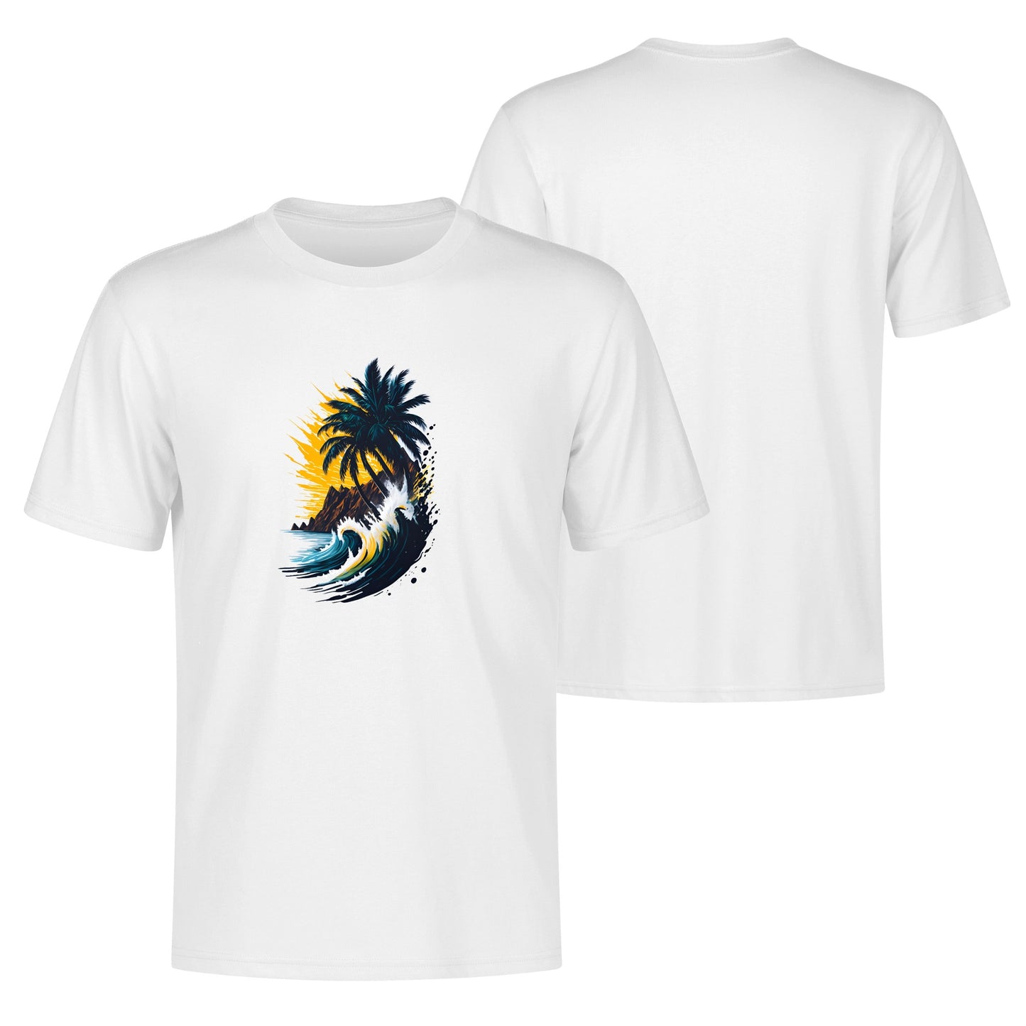 Men's Cotton Front Back Printing T Shirt