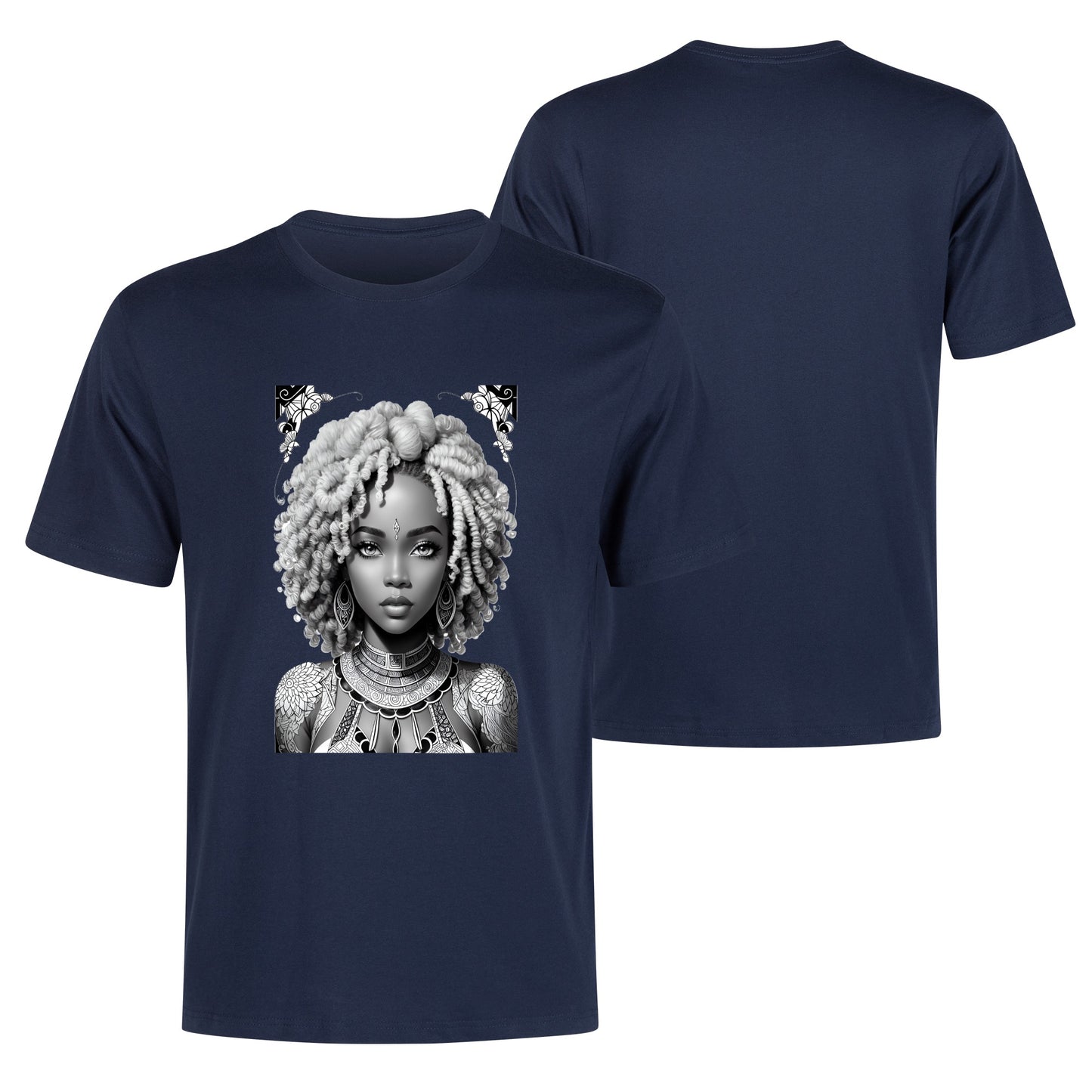 Men's Cotton Front Back Printing T Shirt