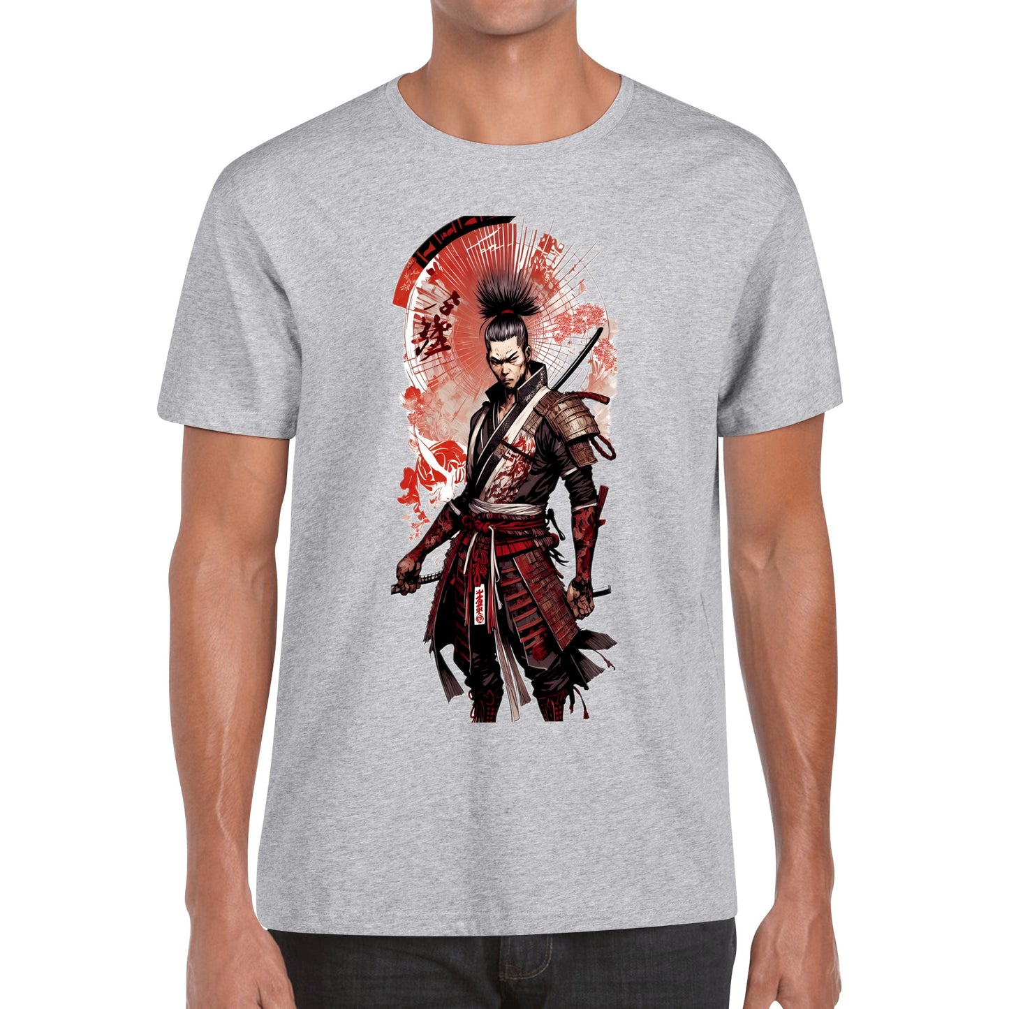 Men's Cotton Front Back Printing T Shirt