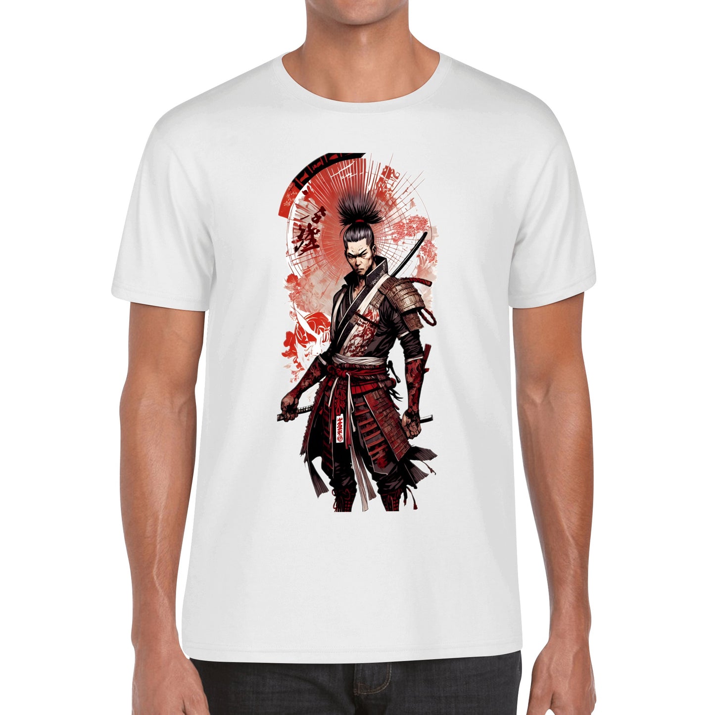 Men's Cotton Front Back Printing T Shirt