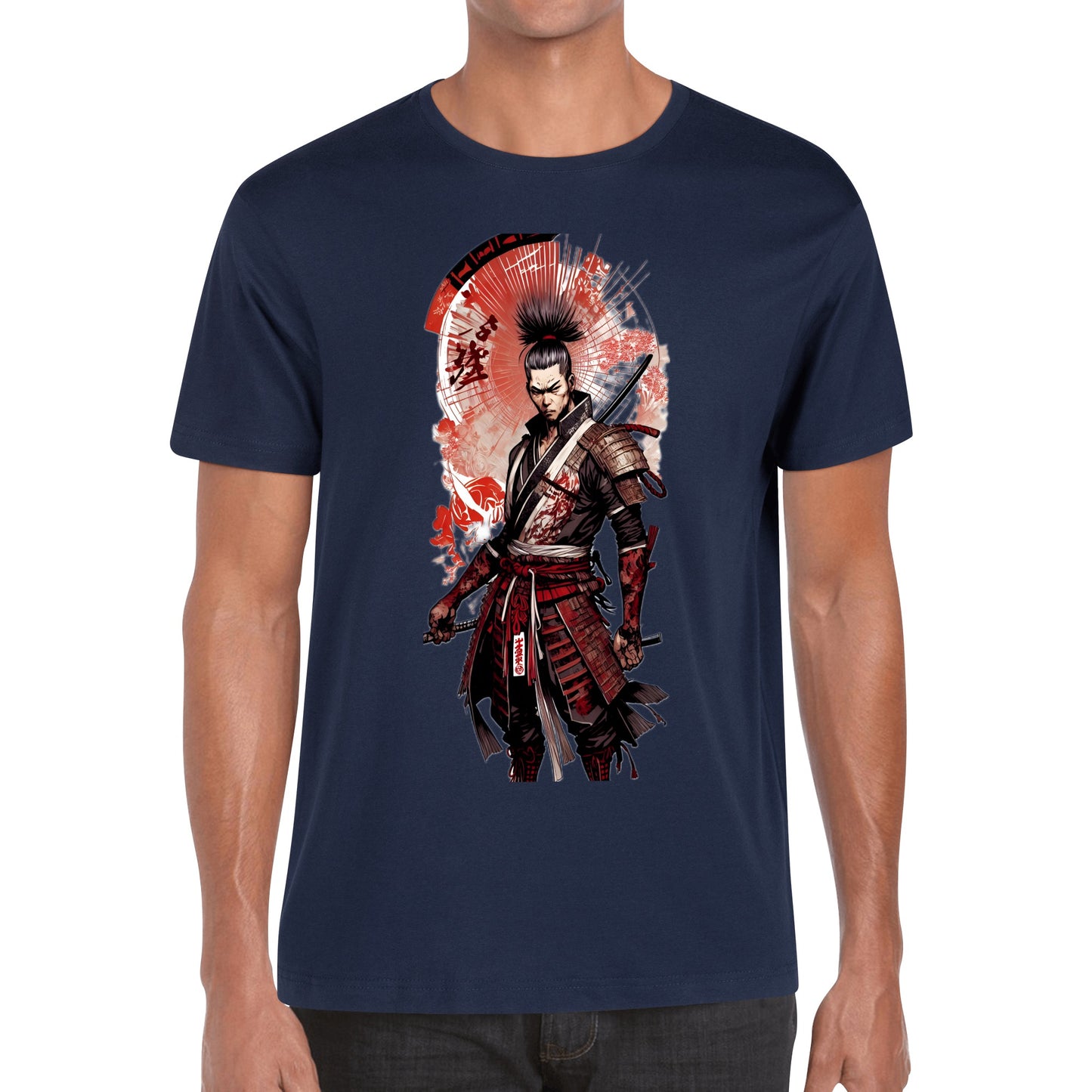 Men's Cotton Front Back Printing T Shirt