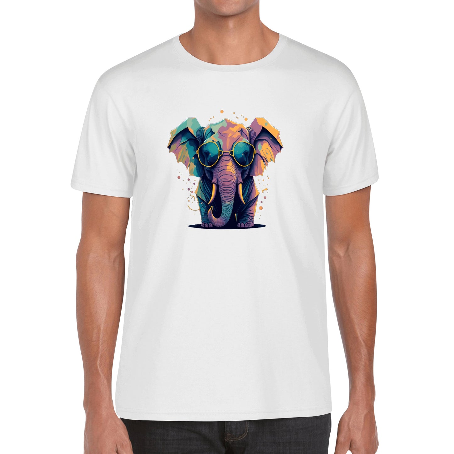 Men's Cotton Front Back Printing T Shirt