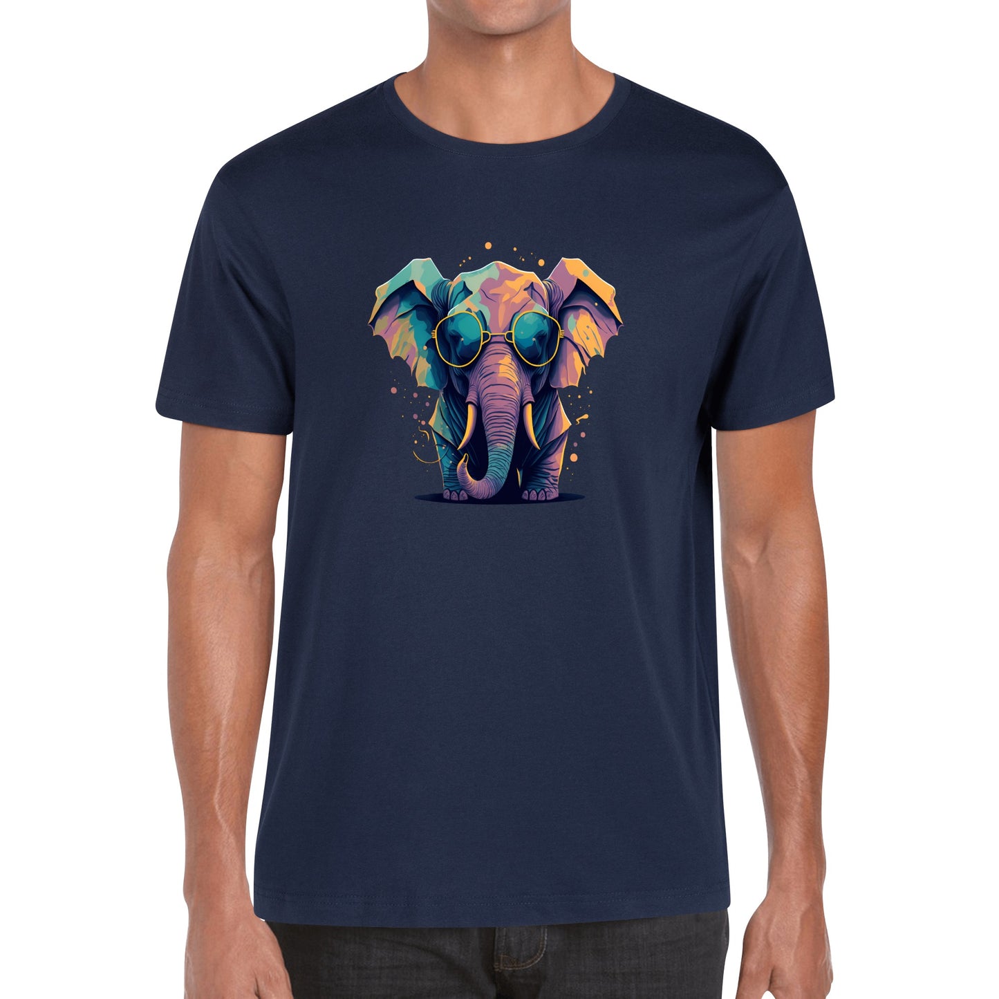 Men's Cotton Front Back Printing T Shirt