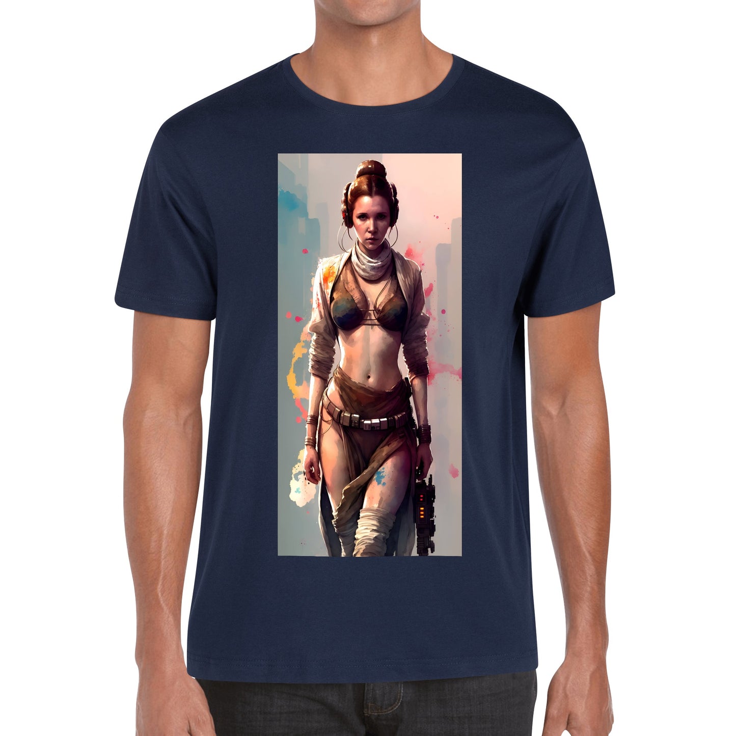 Men's Cotton Front Back Printing T Shirt