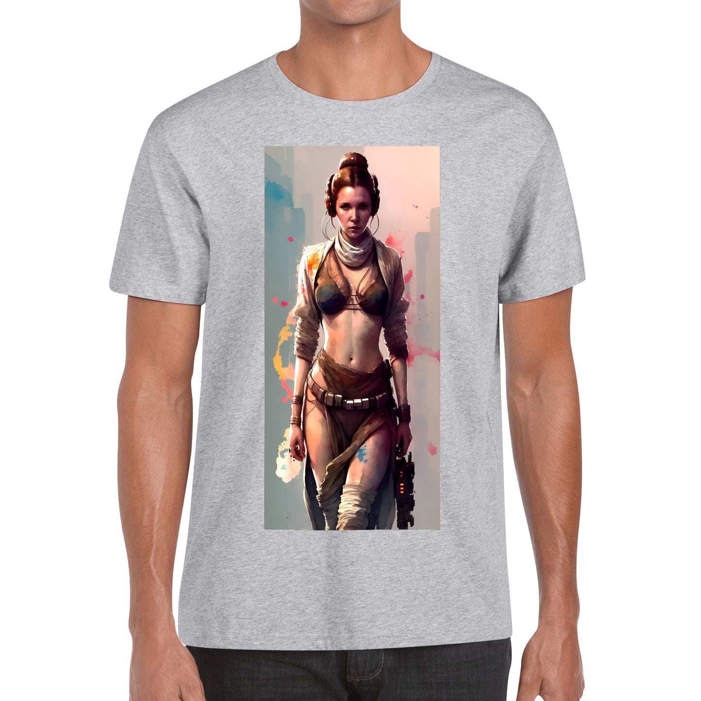 Men's Cotton Front Back Printing T Shirt