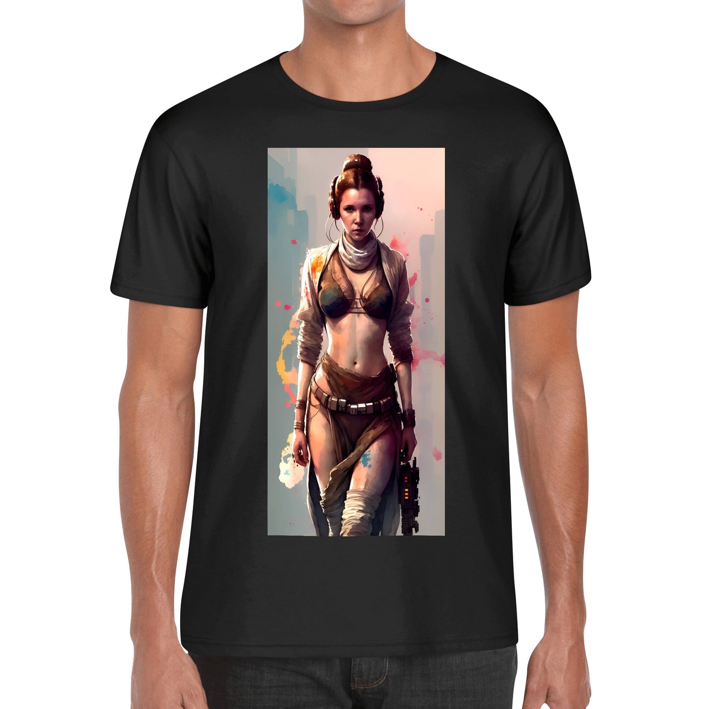Men's Cotton Front Back Printing T Shirt