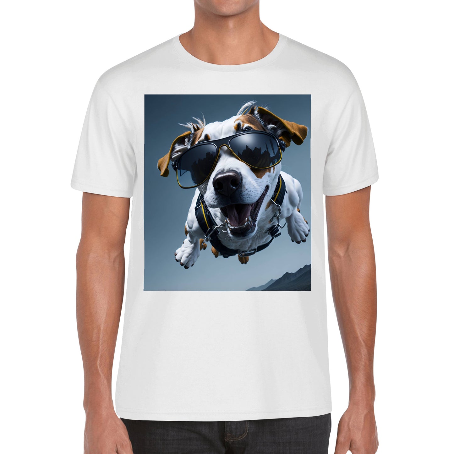 Men's Cotton Front Back Printing T Shirt
