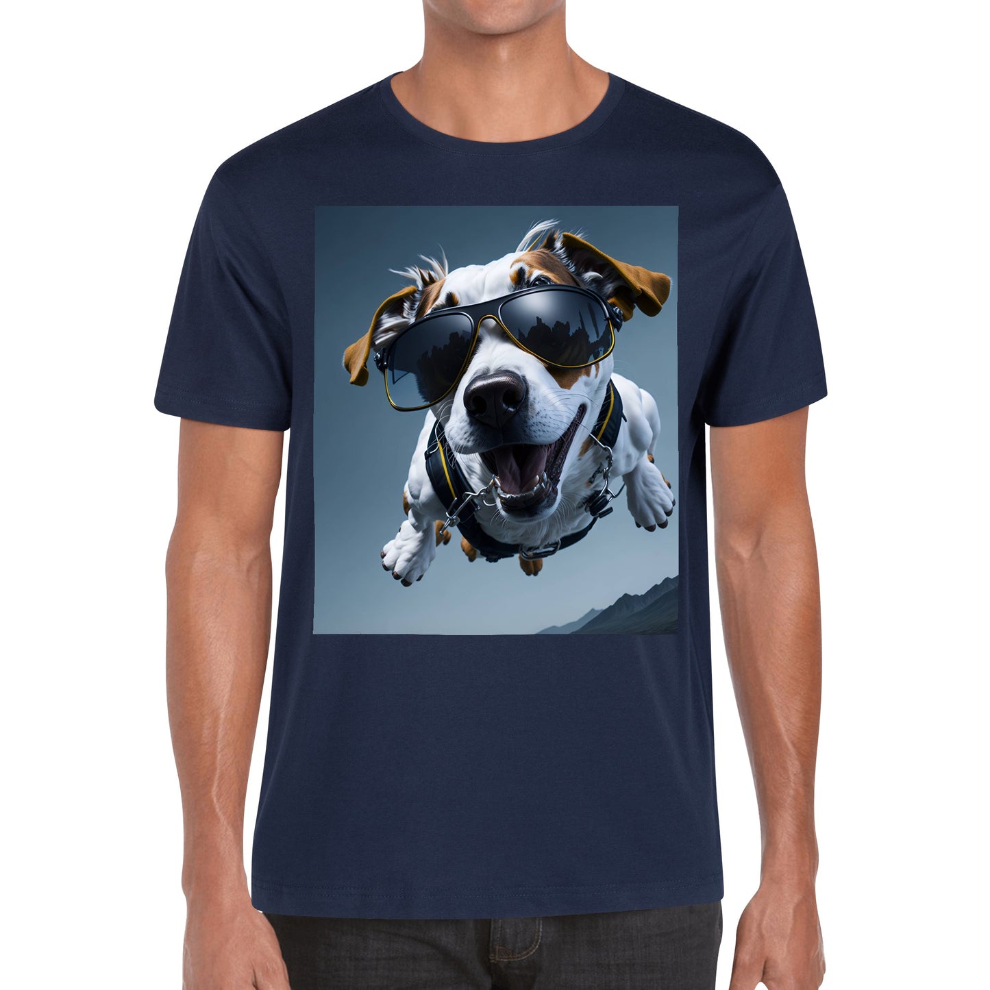 Men's Cotton Front Back Printing T Shirt