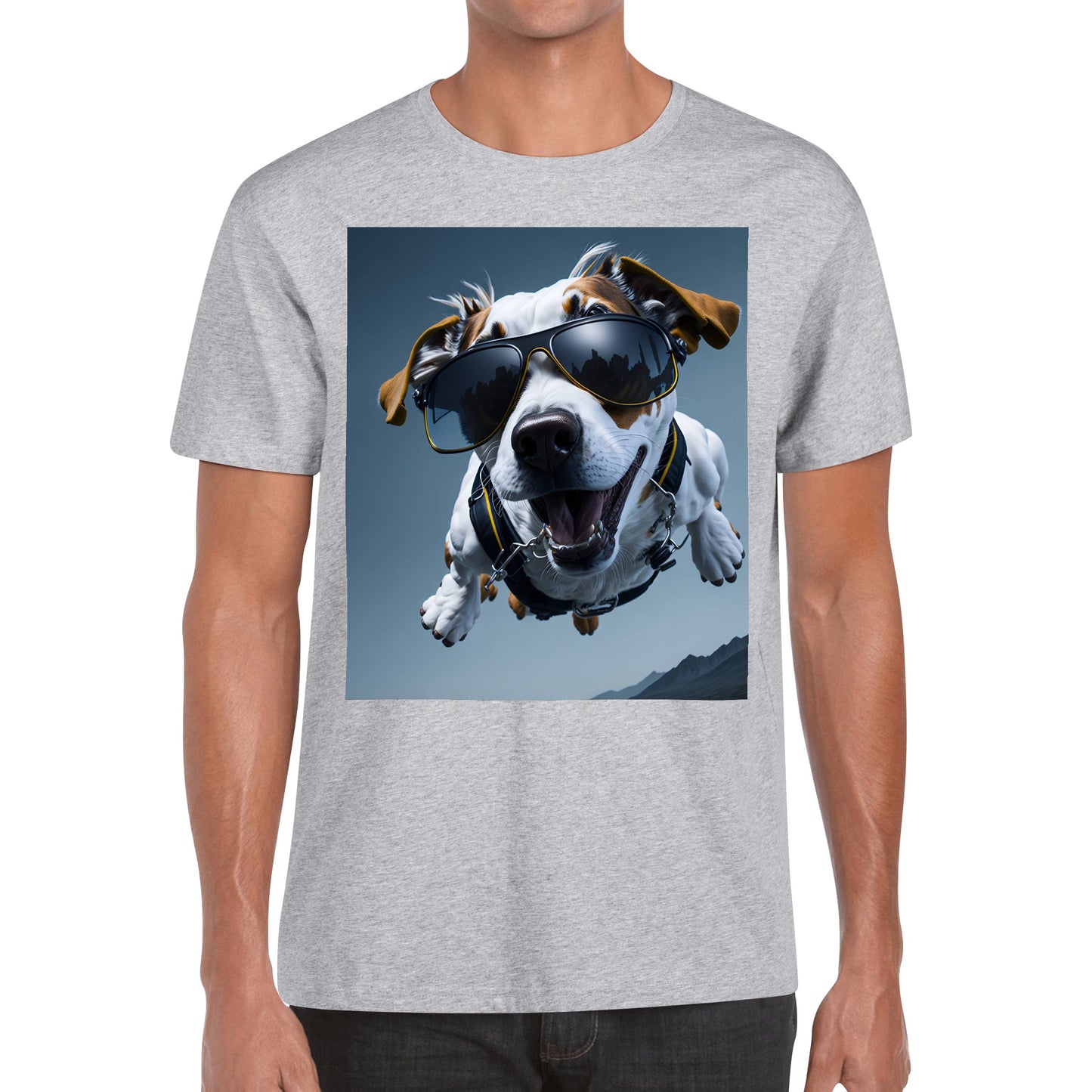 Men's Cotton Front Back Printing T Shirt