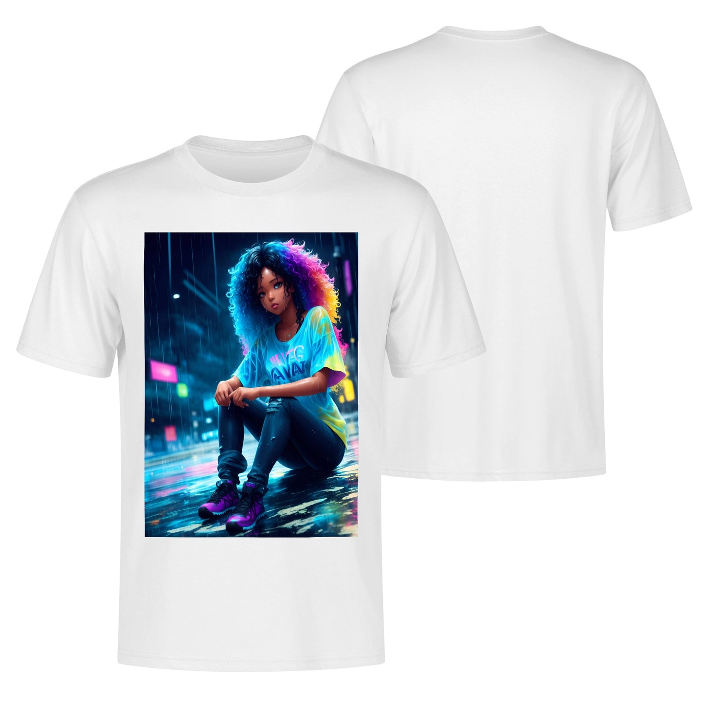 Men's Cotton Front Back Printing T Shirt