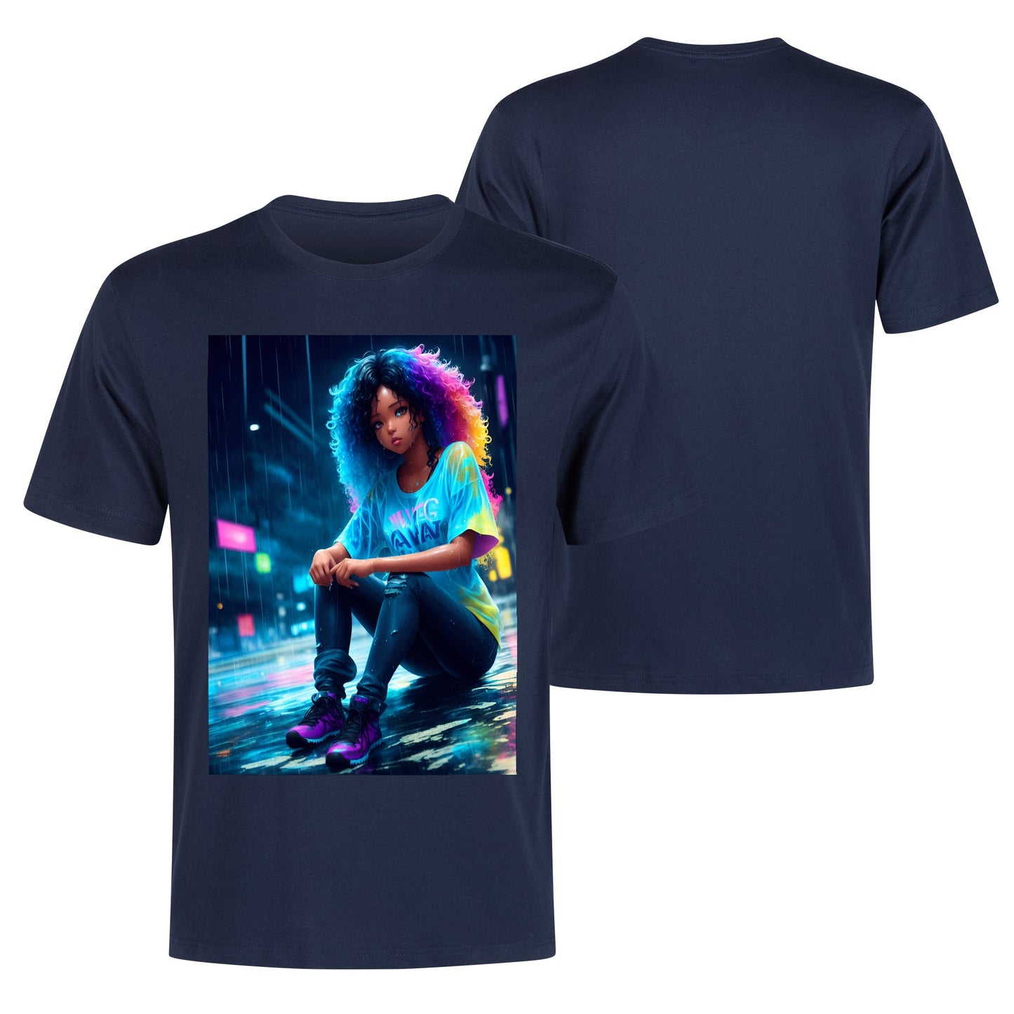 Men's Cotton Front Back Printing T Shirt