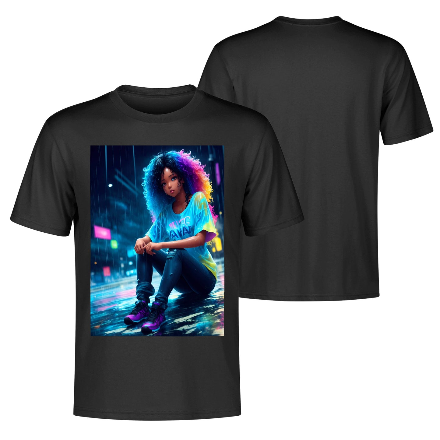 Men's Cotton Front Back Printing T Shirt