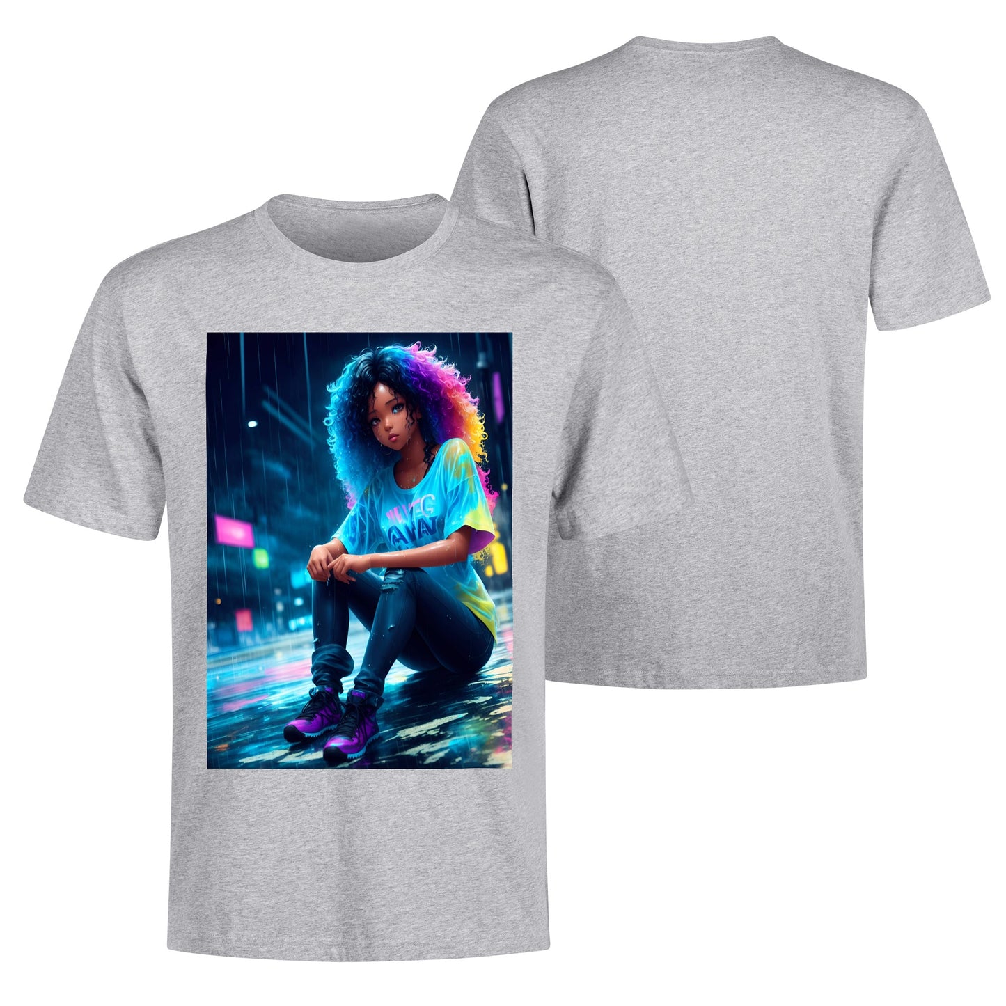 Men's Cotton Front Back Printing T Shirt