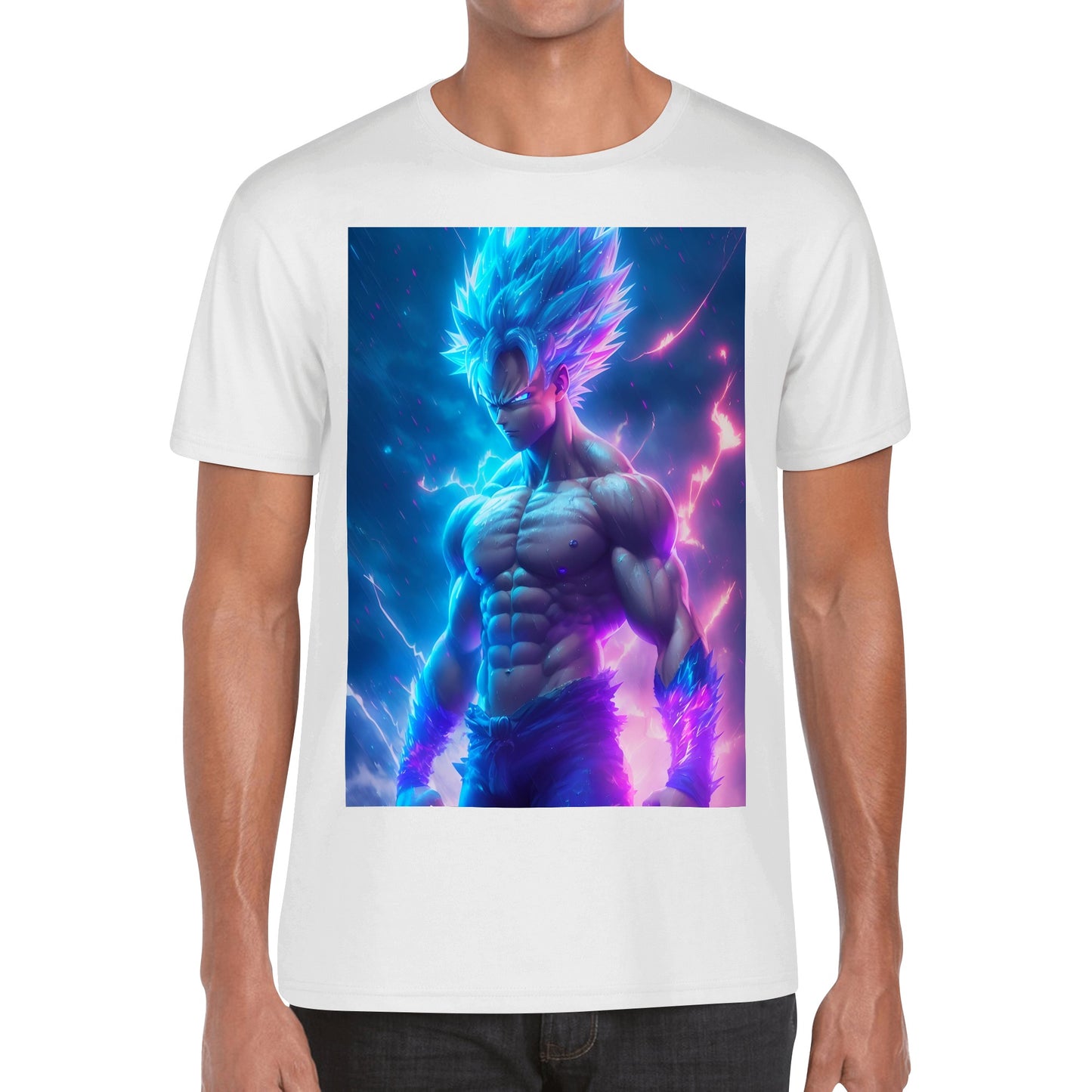 Men's Cotton Front Back Printing T Shirt
