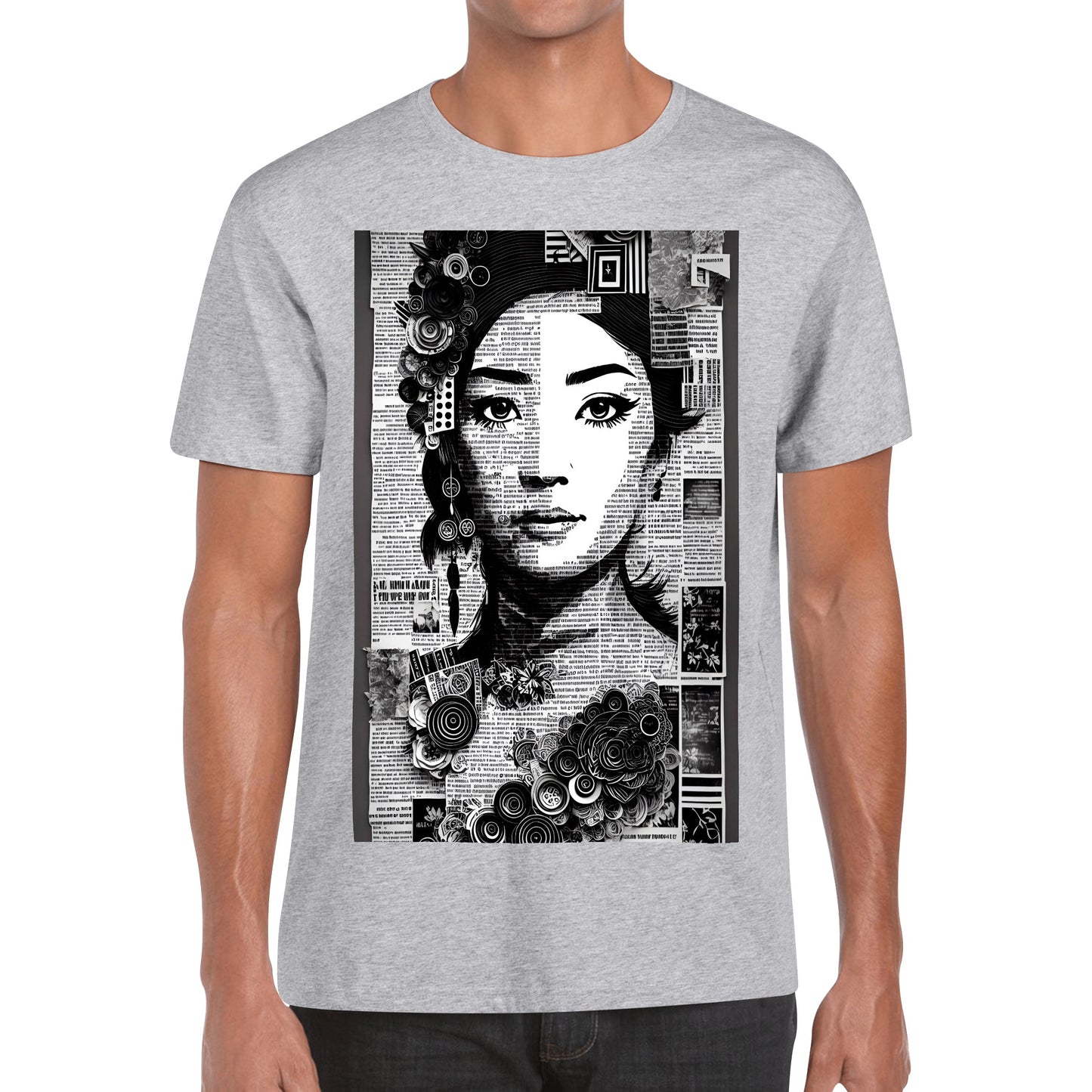 Men's Cotton Front Back Printing T Shirt