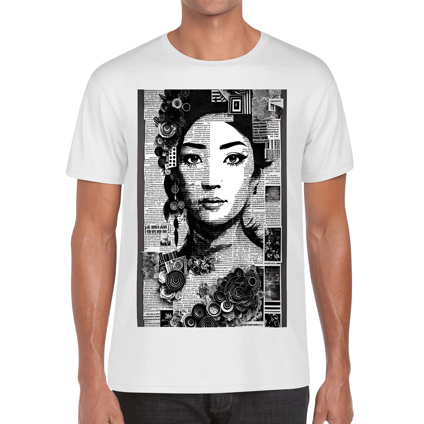 Men's Cotton Front Back Printing T Shirt