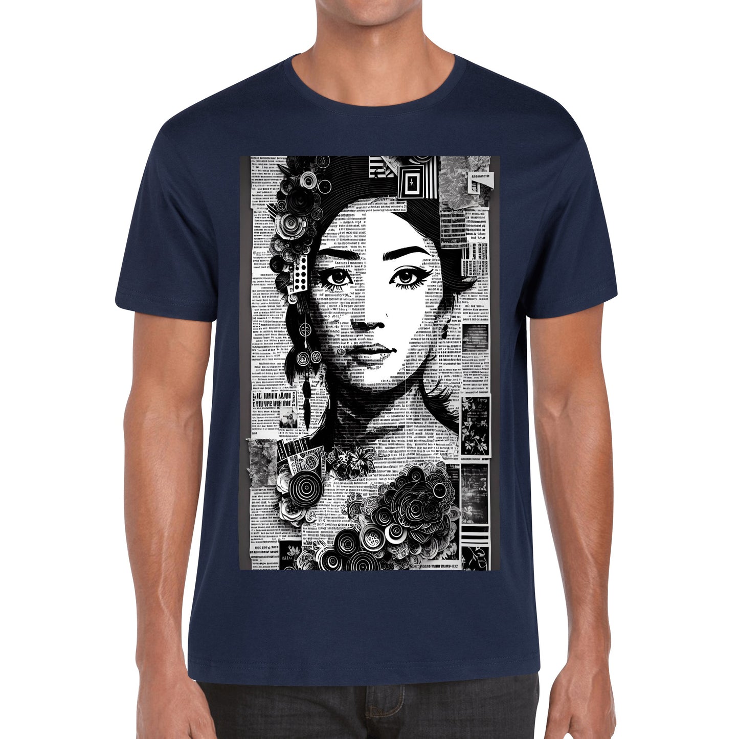 Men's Cotton Front Back Printing T Shirt