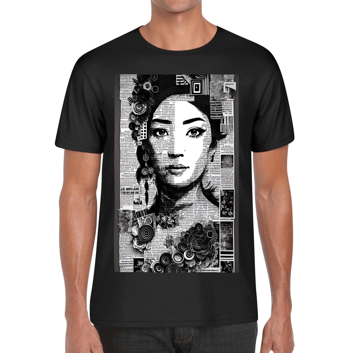 Men's Cotton Front Back Printing T Shirt