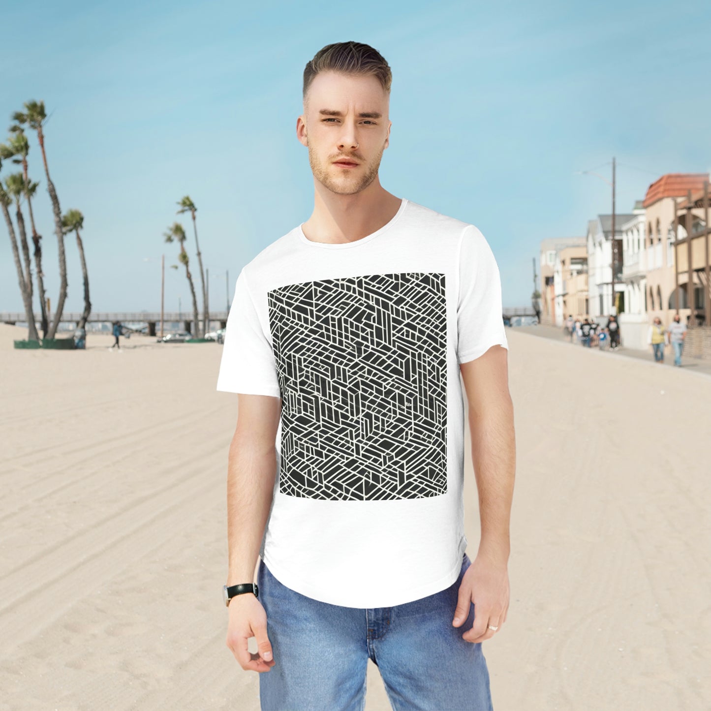 Men's Jersey Curved Hem Tee