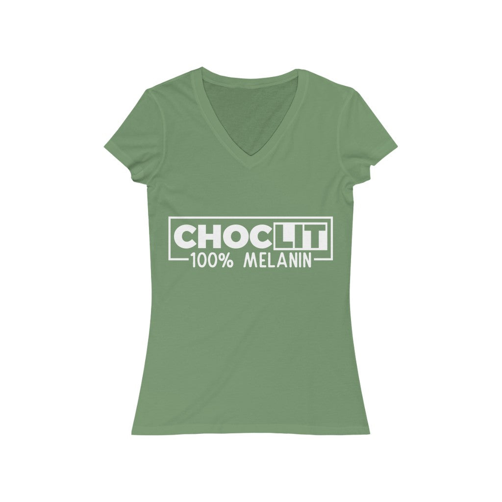 CHOCLIT Women's Jersey Short Sleeve V-Neck Tee