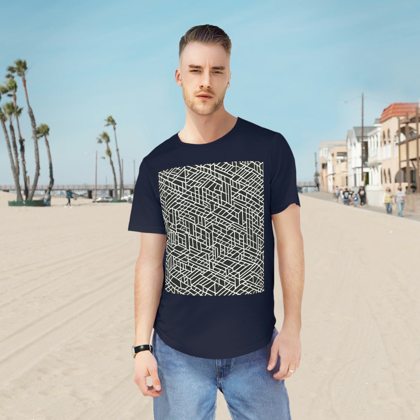 Men's Jersey Curved Hem Tee