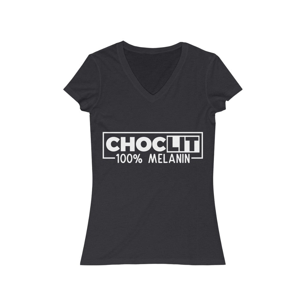 CHOCLIT Women's Jersey Short Sleeve V-Neck Tee