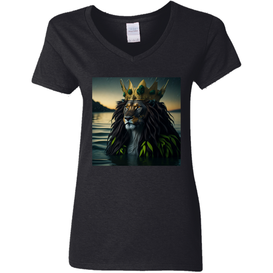 G500VL Ladies' 5.3 oz. V-Neck T-Shirt