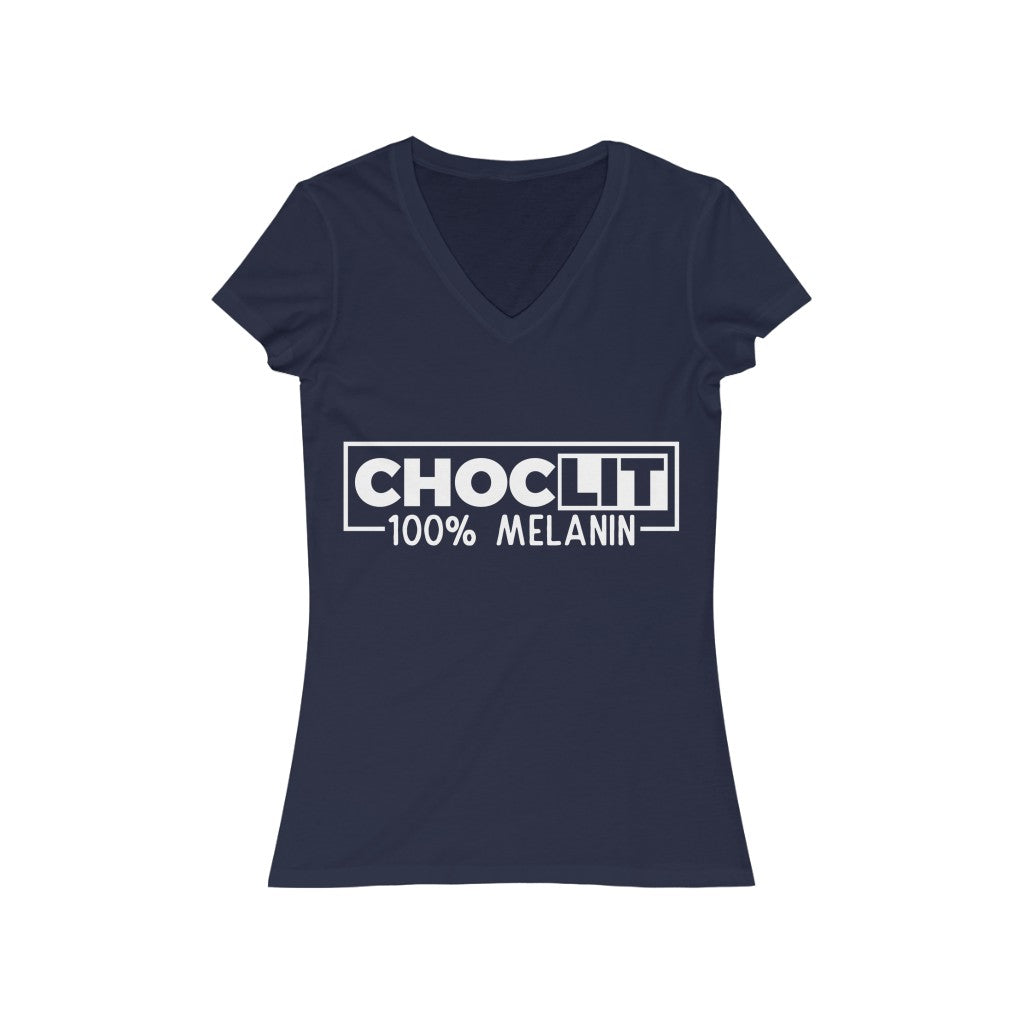 CHOCLIT Women's Jersey Short Sleeve V-Neck Tee