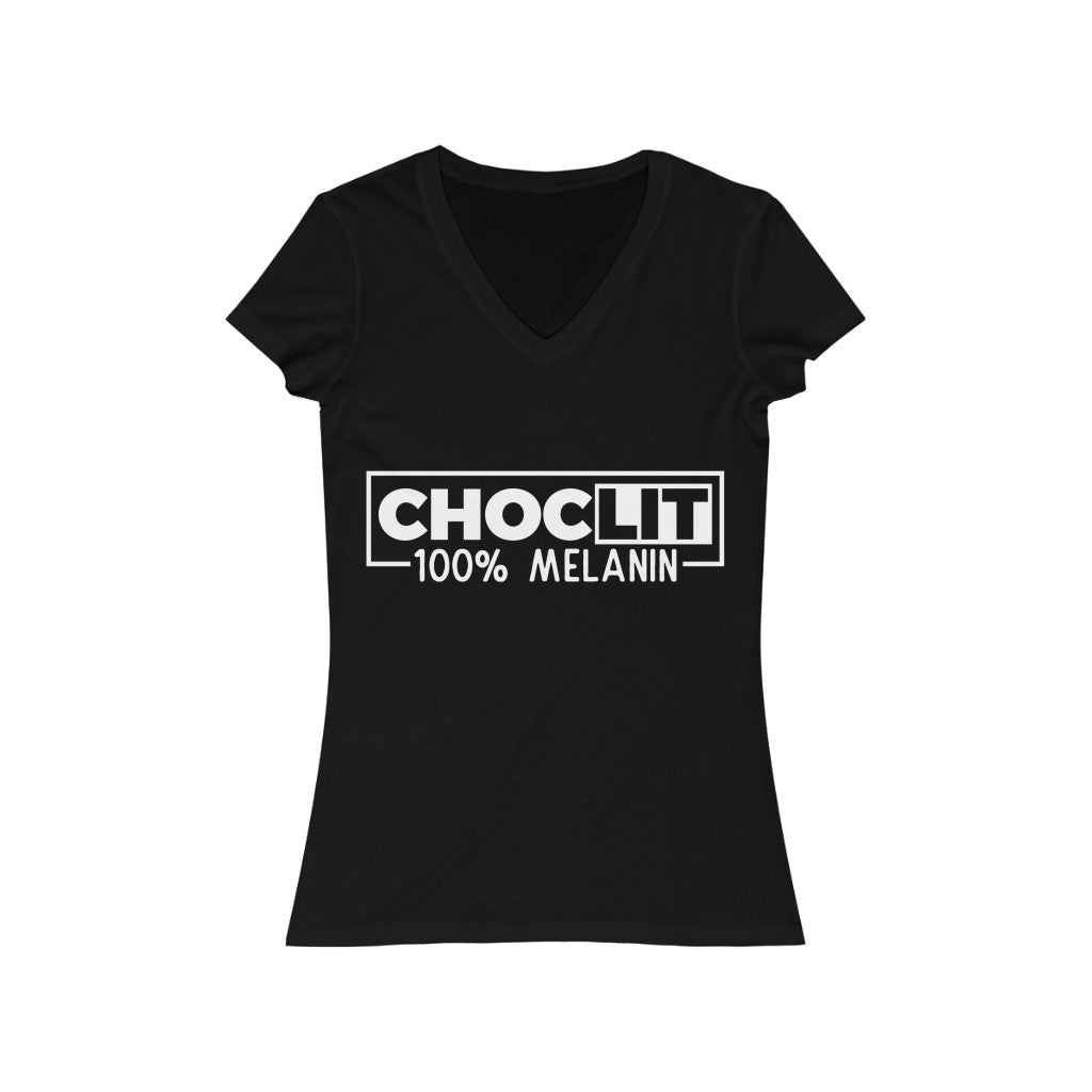 CHOCLIT Women's Jersey Short Sleeve V-Neck Tee