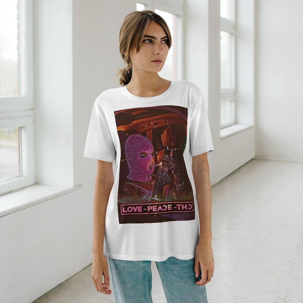 Queens Boutique Love Peace THC Cut & Sew T-Shirt